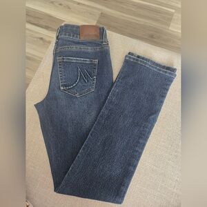 Maurices Dark Blue Straight Leg Jeans Size 1/2 Regular Straight Leg